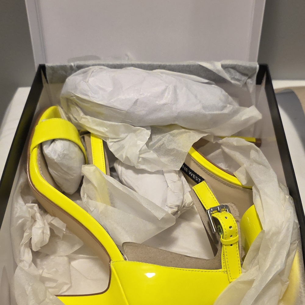 Nine West Women's Yellow Heeled Sandals - Picture 2 of 7